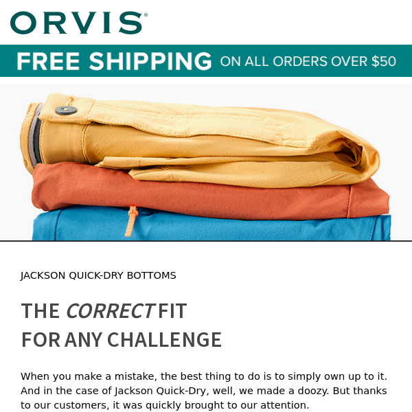 Orvis Jackson Quick-Dry Pants