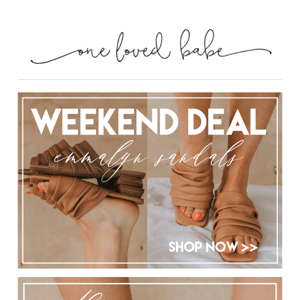 ☀️WEEKEND DEAL: 40% off these summer sandals!☀️