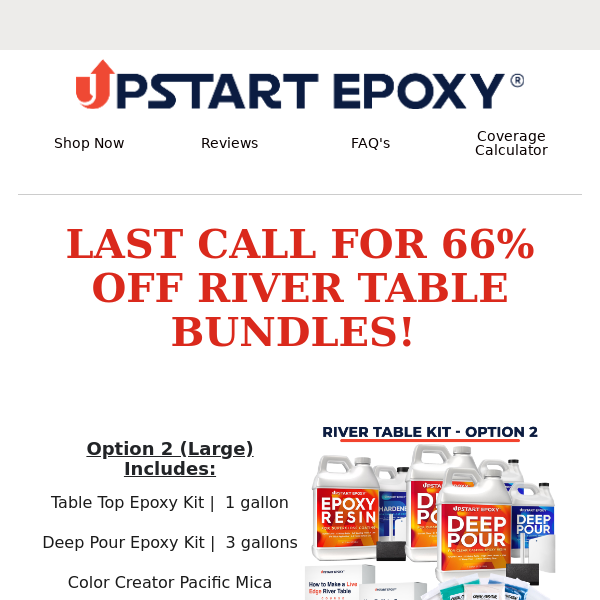 Last Chance: River Table Bundles at a HUGE discount!