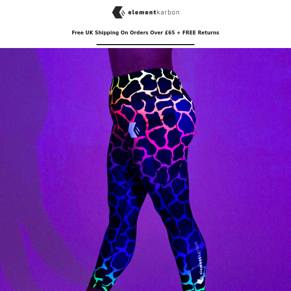 Stand Tall with the new UV Rainbow Giraffe Leggings