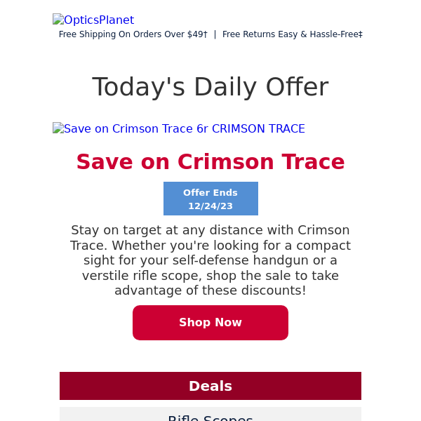 Deals on Crimson Trace Sights & Scopes