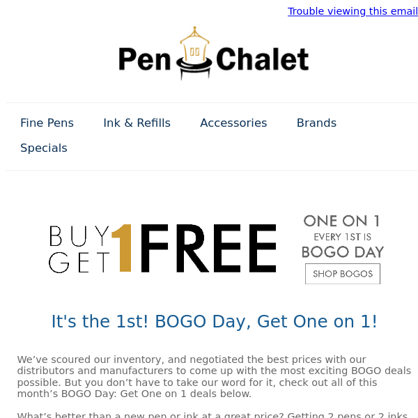 🖋️It's BOGO Day at Pen Chalet!