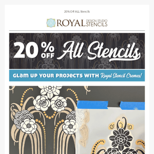 Make your Walls Shine with 20% off ALL Stencils ⭐