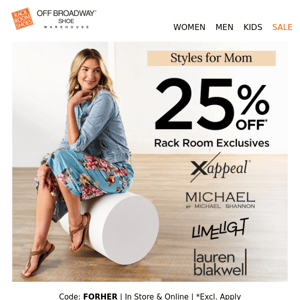 Save 25% OFF styles for Mom ❤