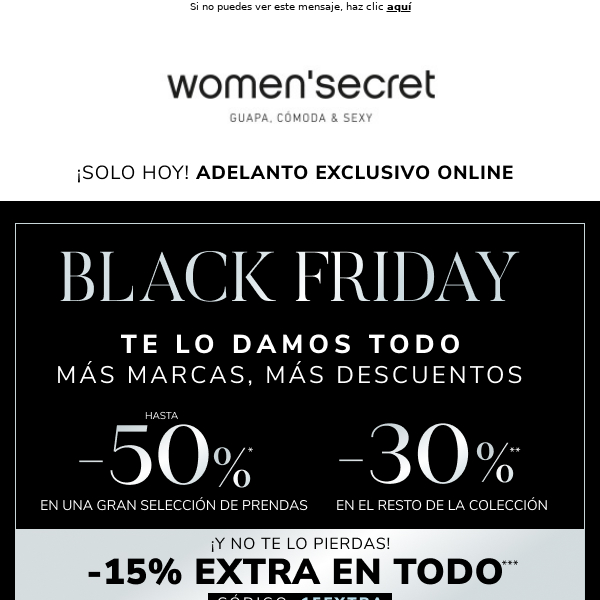 🖤¡BLACK FRIDAY: Hasta -50% + 15% EXTRA! 🖤