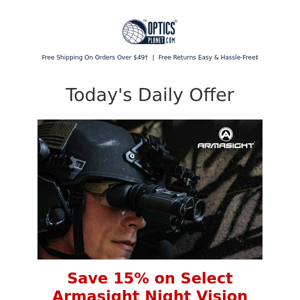 Save 15% on Select Armasight Night Vision & Accessories