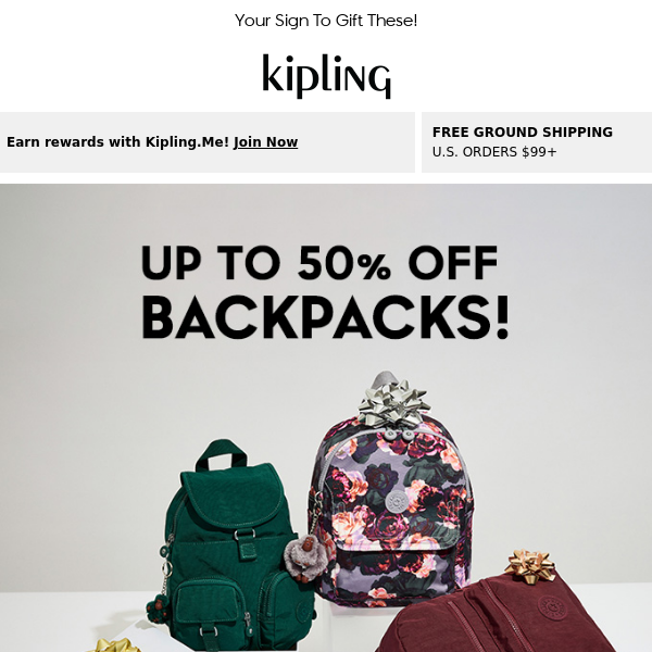 Kipling USA - Latest Emails, Sales & Deals