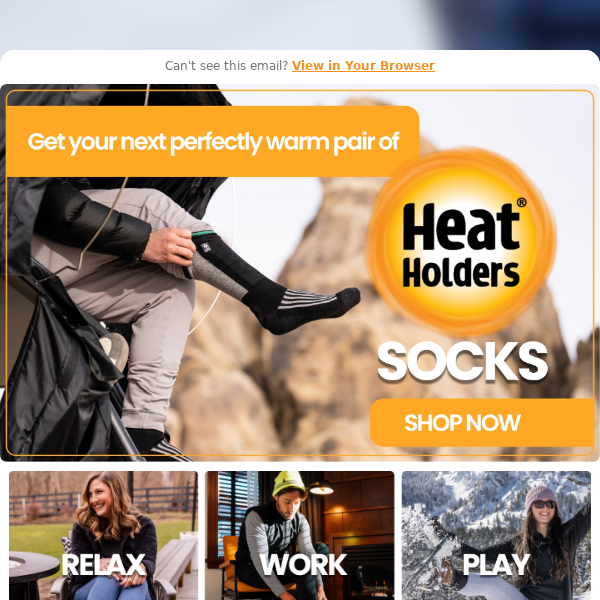 How about a perfectly-warm pair of socks, Heat Holders? 🧦💯