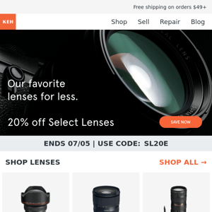 Don’t lose sight of this lens sale…