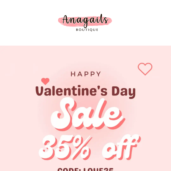 Celebrate Love with Valentine's Day Savings: 35% OFF!!!