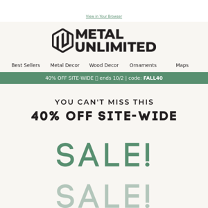 40% OFF Site-Wide 🥳