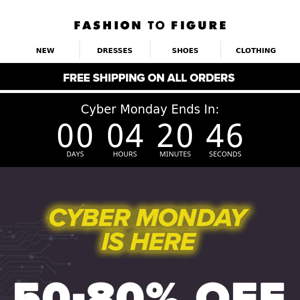 FINAL COUNTDOWN! 50-80% OFF ends tonight