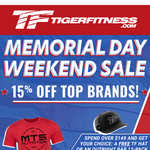 Ending Soon: 15% OFF Top Brands ⌛ Stock Up During Our Memorial Day Sale!