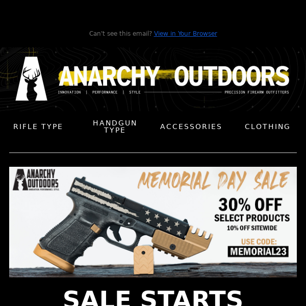 Anarchy Outdoors Memorial Day SALE