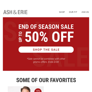 The End of Season Sale Starts Now!