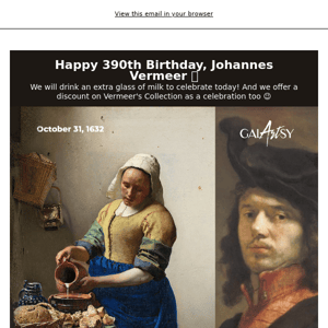 Happy Birthday, Johannes Vermeer 🎉