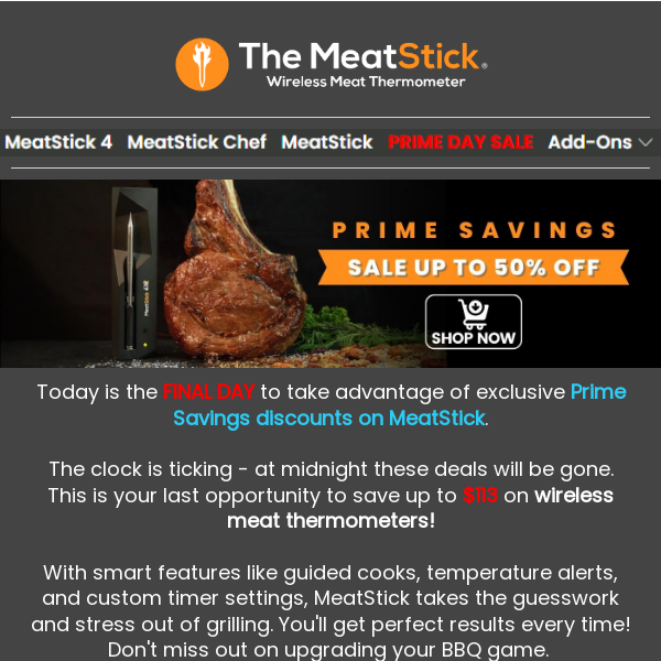 Last Chance❗ MeatStick Prime Day Deals Ending at Midnight