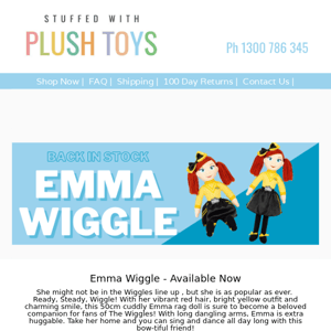 Back in Stock - Emma Wiggle