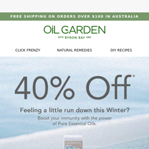 40% Off* Sitewide Starts Now! 🎉❄️ Boost Your Immunity with the Power of Pure Essential Oils