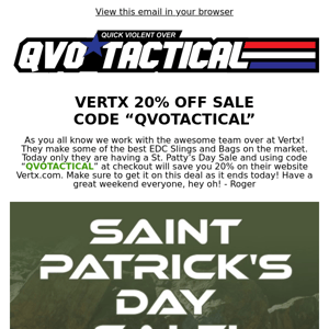 20% OFF Vertx! - QVO Newsletter 096