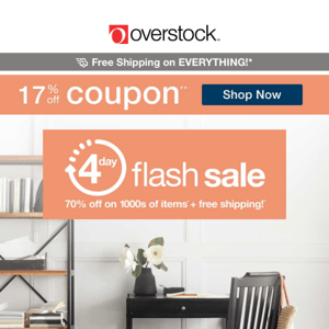 17% off Coupon! 4-Day Flash Deals as Fleeting as Summer! ⚡️ Shop Huge Home Savings Now! ⚡️