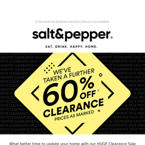 SALE JUST GOT BIGGER! 🔥 Further 60% OFF Clearance