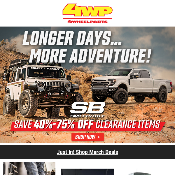 💪 Clearance Sale: Up to 75% Off Smittybilt Clearance Blowout!