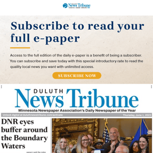 The Duluth News Tribune E-Paper for Thursday, June 01, 2023