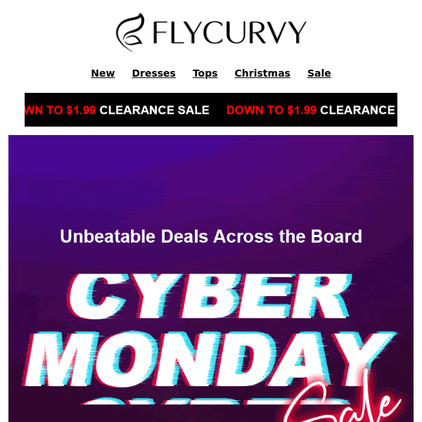 ⏰.FlyCurvy.Last Call for Cyber Week: Save Up to 90% on Your Favorites!