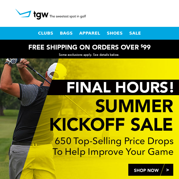 Final Hours! Summer Kickoff Sale - 650 Deals