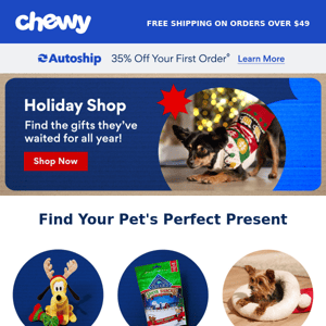 Chewy, the Holiday Shop Is Open!