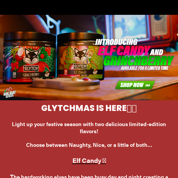 Experience the magic of GLYTCHMAS! 🎅🍭