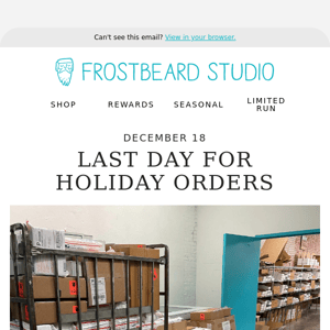 Last Chance! Our shop closes at midnight