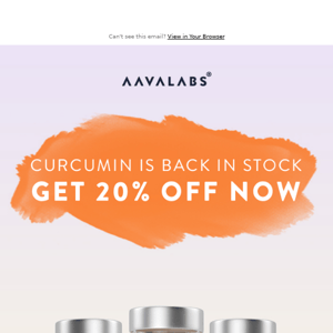 Our Curcumin is back 🎉 Get 20% off now