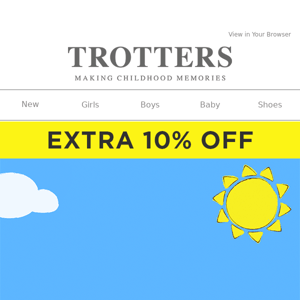 Take an extra 10% OFF....Sunshine Friday just got better! 💛