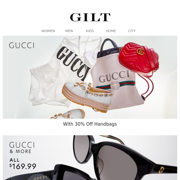 Gucci With 30% Off Handbags | All $169.99 Gucci & More Designer Sunglasses