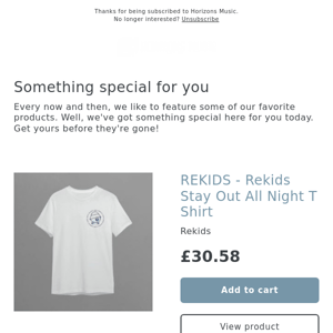 REKIDS LABEL T-SHIRTS AND VINYL PROMO