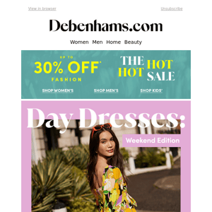 Up to 40% off dresses + free delivery WYS £60!