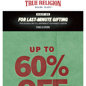 Holiday Shopping Done? 60% off for YOU