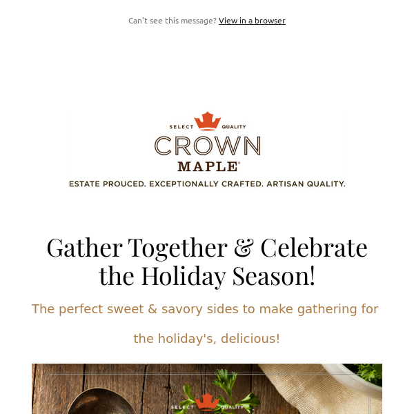 Crown Maple  |  Sweet & Savory Sides for your Holiday Gatherings