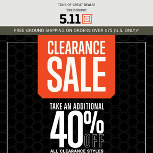 Don't Miss This! 40% Off Clearance Styles THIS WEEKEND ONLY