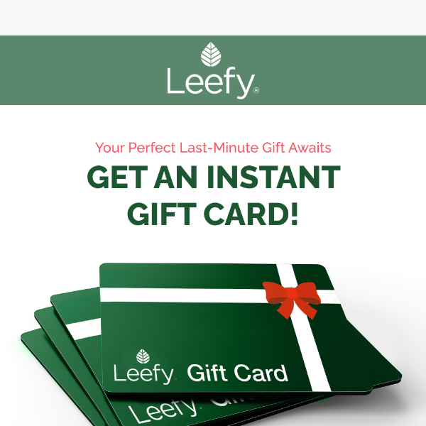 Tick-Tock! Grab Last-Minute Gift Cards from Leefy 🎁