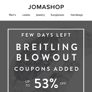 ⚫ NEW BREITLING BLOWOUT: COUPONS ADDED