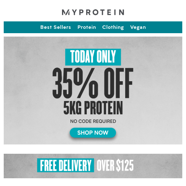 Today Only, 35% Off 5kg Protein 💪