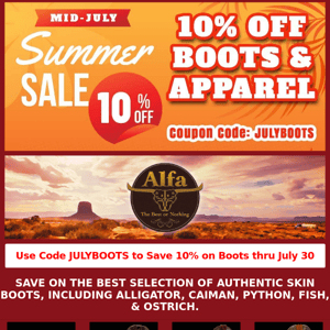 SAVE BIG WITH CODE JULYBOOTS!