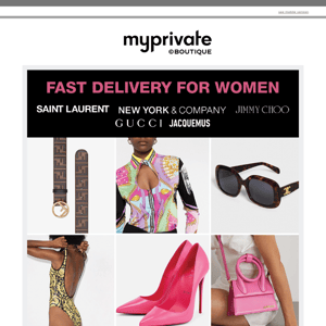 ⚡ Fast Delivery for Women: Saint Laurent, Gucci, Jacquemus...