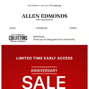 Last day for Anniversary Sale early access