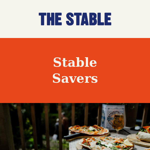Stable Savers - 2 courses for £15