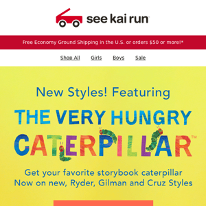 Just Launched! New The Very Hungry Caterpillar ™ Styles