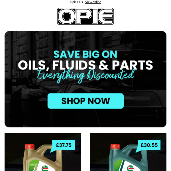 Save on ALL oils, fluids and parts - Plus, Petronas is lower than ever!